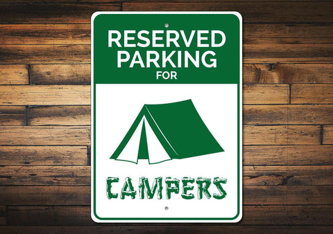 Reserved Parking Camper Sign