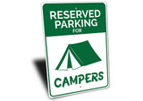 Reserved Parking Camper Sign