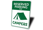 Reserved Parking Camper Sign