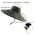 16cm Long Wide Brim Sun Hat Breathable Safari Hat Men Women Boonie Hat