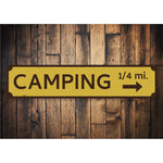 Camping Mileage Sign