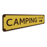 Camping Mileage Sign