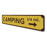 Camping Mileage Sign