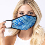 Blue Aztec 3-Layered Face Mask