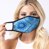 Blue Aztec 3-Layered Face Mask