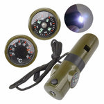 North Springs Seven-in-one Whistle Multi-function Survival Compass