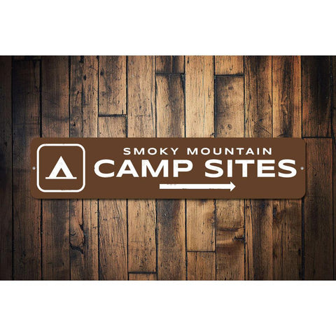 Campsites Arrow Sign