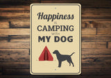 Camping with My Dog Sign