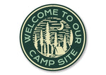 Camp Site Welcome Sign