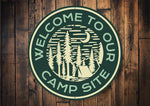 Camp Site Welcome Sign