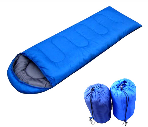 Adult Sleeping Bag Envelope Camping Cotton Bag (Blue)