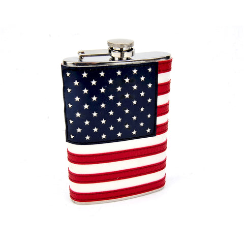 North Springs 8oz Stitched American Flag Flask