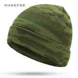 Beanie Hat Mens Camouflage Knit Ski Cap Warm Military Tactical Winter