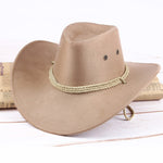 Fashion Women Sun Shield Cowboy Hat Summer Casual Artificial Leather