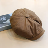 Men Newsboy Cap Herringbone Baker Boy Cabbie Flat Hat Retro Newsboy