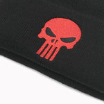 New High Quality Skull Embroidery Black Knit Beanie The Punisher