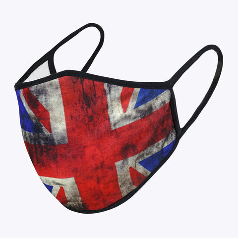 Tie Dye British Flag 3-Layered Face Mask