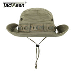 TACVASEN Army Men Tactical Sniper Hats Fish Bucket Hats Boonie Hat