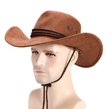 Women Men Western Cowboy Hat Unisex Riding Cap Accessory Fashion Wide