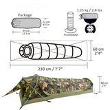 BivyII Bivvy Tent Ultralight One Person 3 Season Camping Tents with